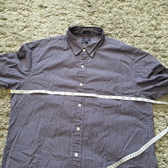 J crew | Blue and red pineapple print dress shirt slim fit - Picture 9 of 11